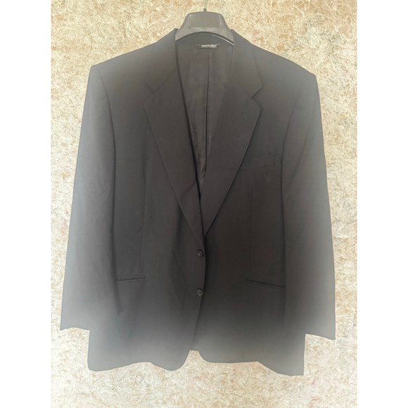 Men's Lanvin Black Pure Wool Blazer 56R - Picture 2 of 11